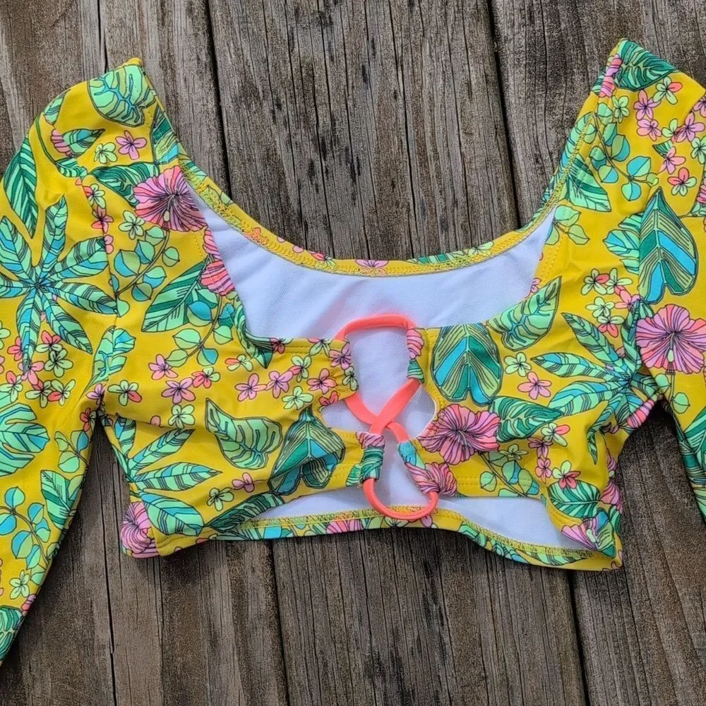 Art Class Size Medium (8) 2 Piece Long Sleeve Bathing Suit, NEW